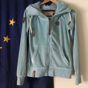 Naketano velour zip up hoodie